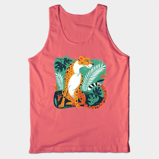 Cheetah Tank Top by Lucie Rice Illustration and Design, LLC